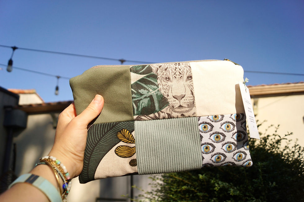 Miniature : POCHETTE PATCHWORK VERTE