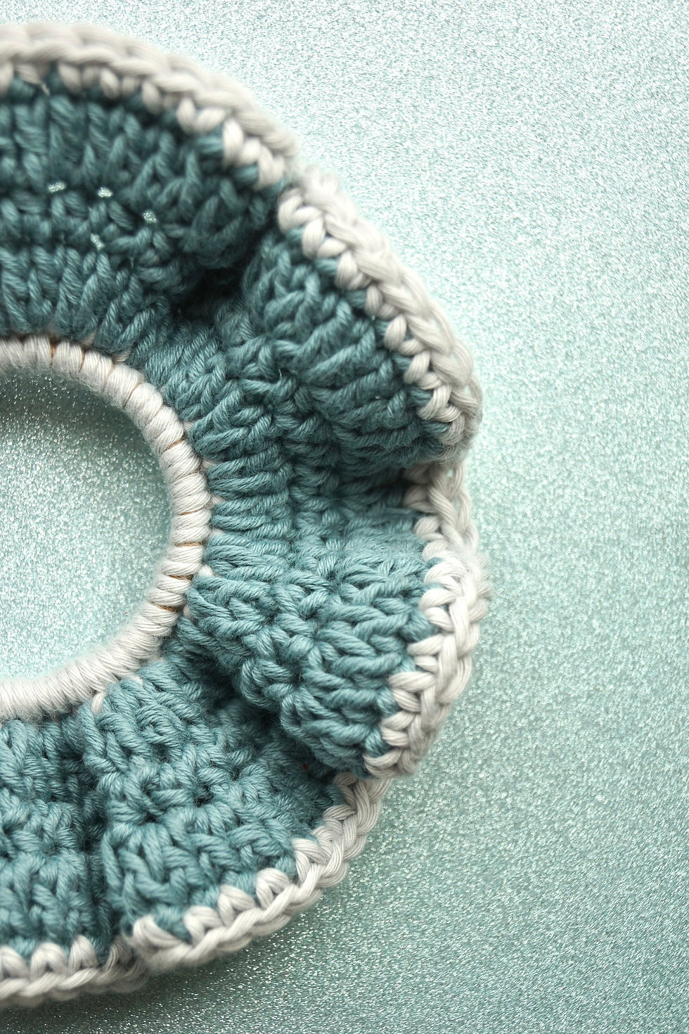 Miniature : CHOUCHOU EN CROCHET BLEU GRIS