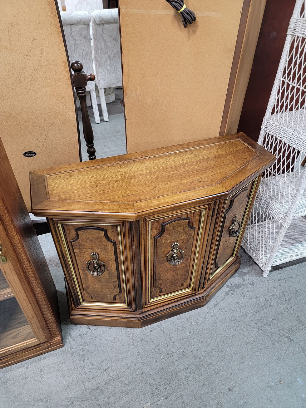 Single Door Oak Wood Hallway Table Stand #487-26