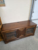 Hooker Dark Wood TV Stand with Two Glass Doors #519-5