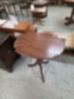 Dark Wood Claw Foot Tilt Top Accent Table Stand #525-8