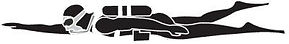Diver swimming banner