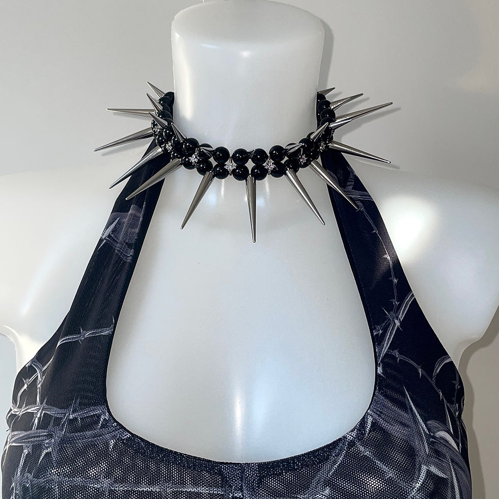 Miniaturbild: ‘Dark Desire’ double spikes choker