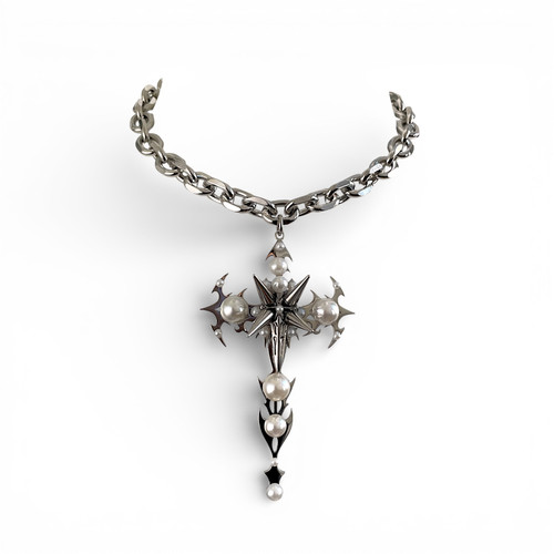 THE THORNED CROSS NECKLACE | 666999 Official