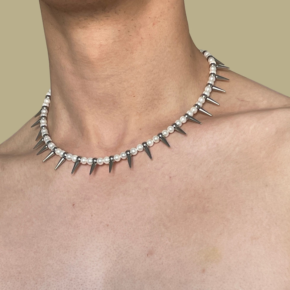 Thumbnail: Spikes & pearl  Necklace