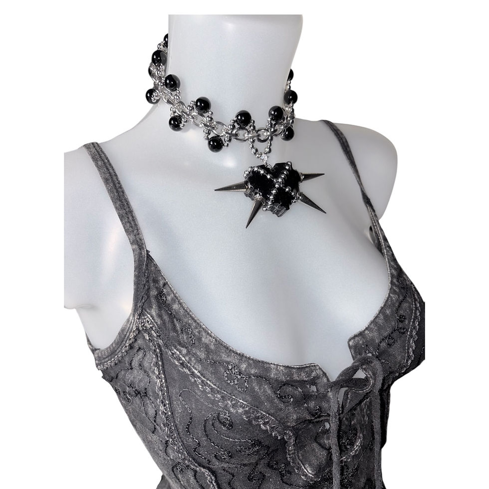 Thumbnail: Dark angel ‘s spiked heart necklace