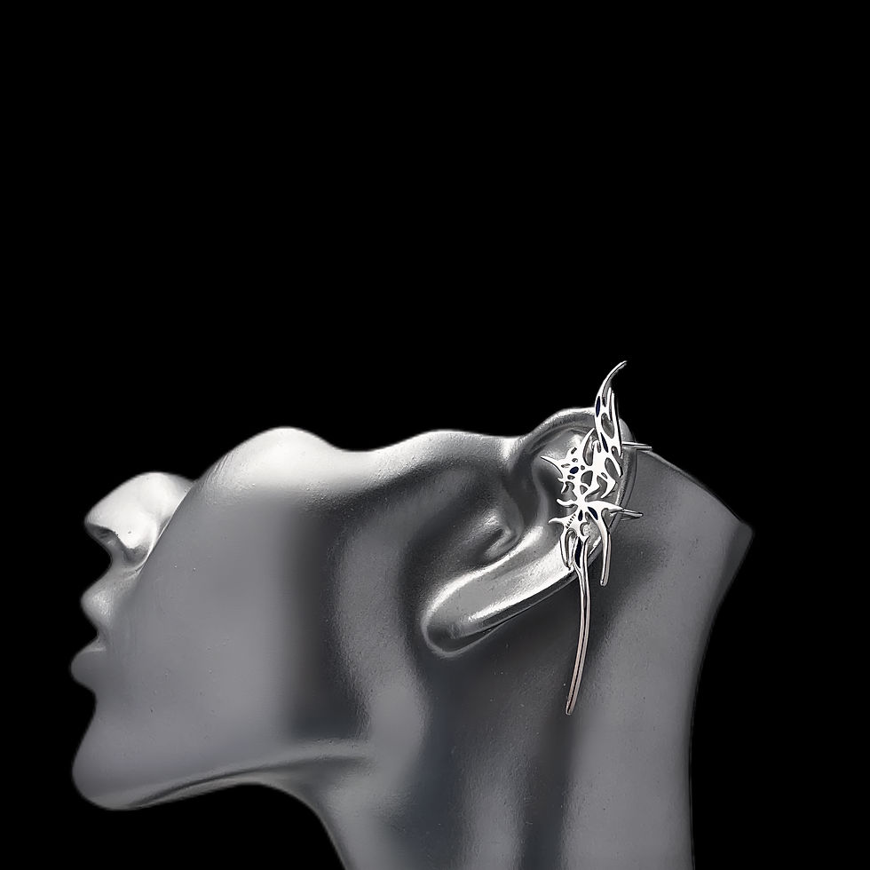 Thumbnail: Dystopian sterling silver Ear-cuffs/Earrings