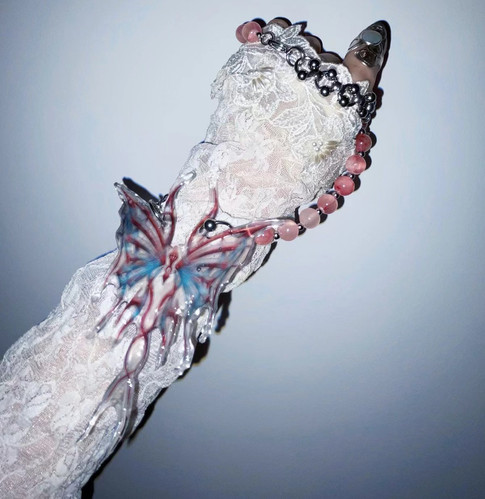 日本未入荷 666999 - “bleeding wing”tattoo cross necklace bleeding wing”tattoo cross necklace | 666999acc