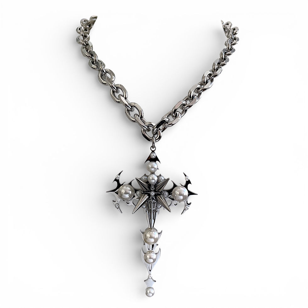 Thumbnail: THE THORNED CROSS NECKLACE 