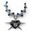Thumbnail: Nocturne Serpent spiked Heart necklace 