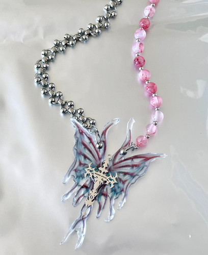 日本未入荷 666999 - “bleeding wing”tattoo cross necklace bleeding wing”tattoo cross necklace | 666999acc