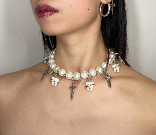 国内で当店のみ 666999 - Molten Fangs pearls necklace Molten Fangs pearls necklace | 666999acc