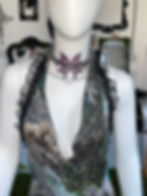 Thumbnail: Spiked Dark Angel 3D printed Orchid pearls Choker