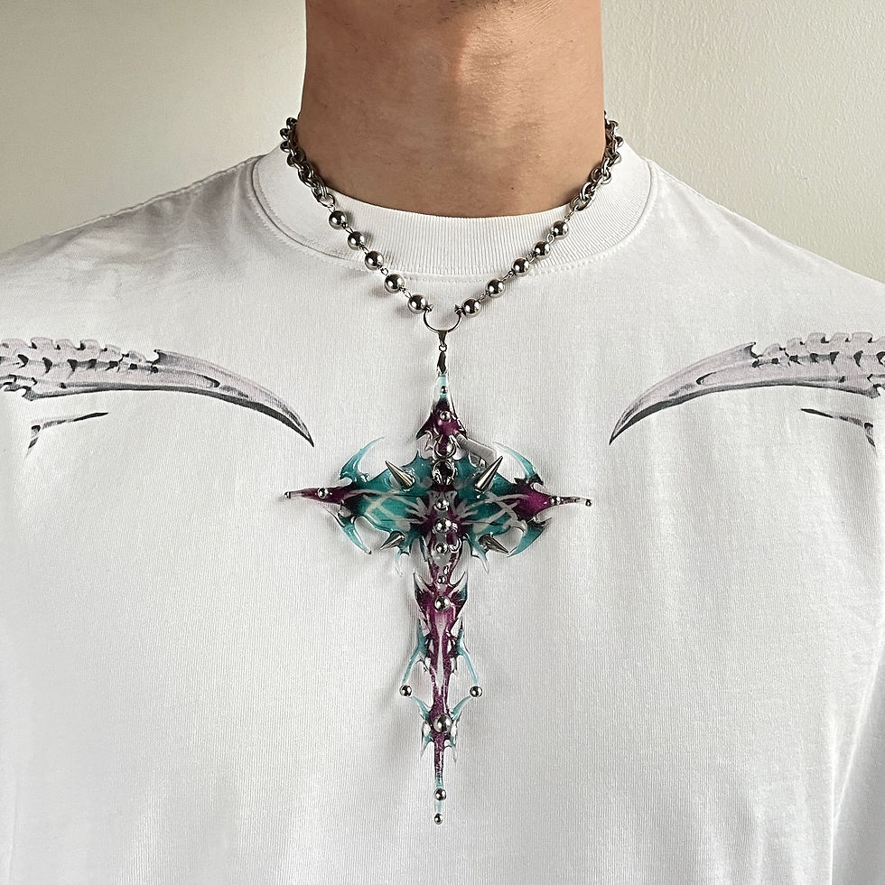 Thumbnail: Twilight Totem extra large cross necklace 