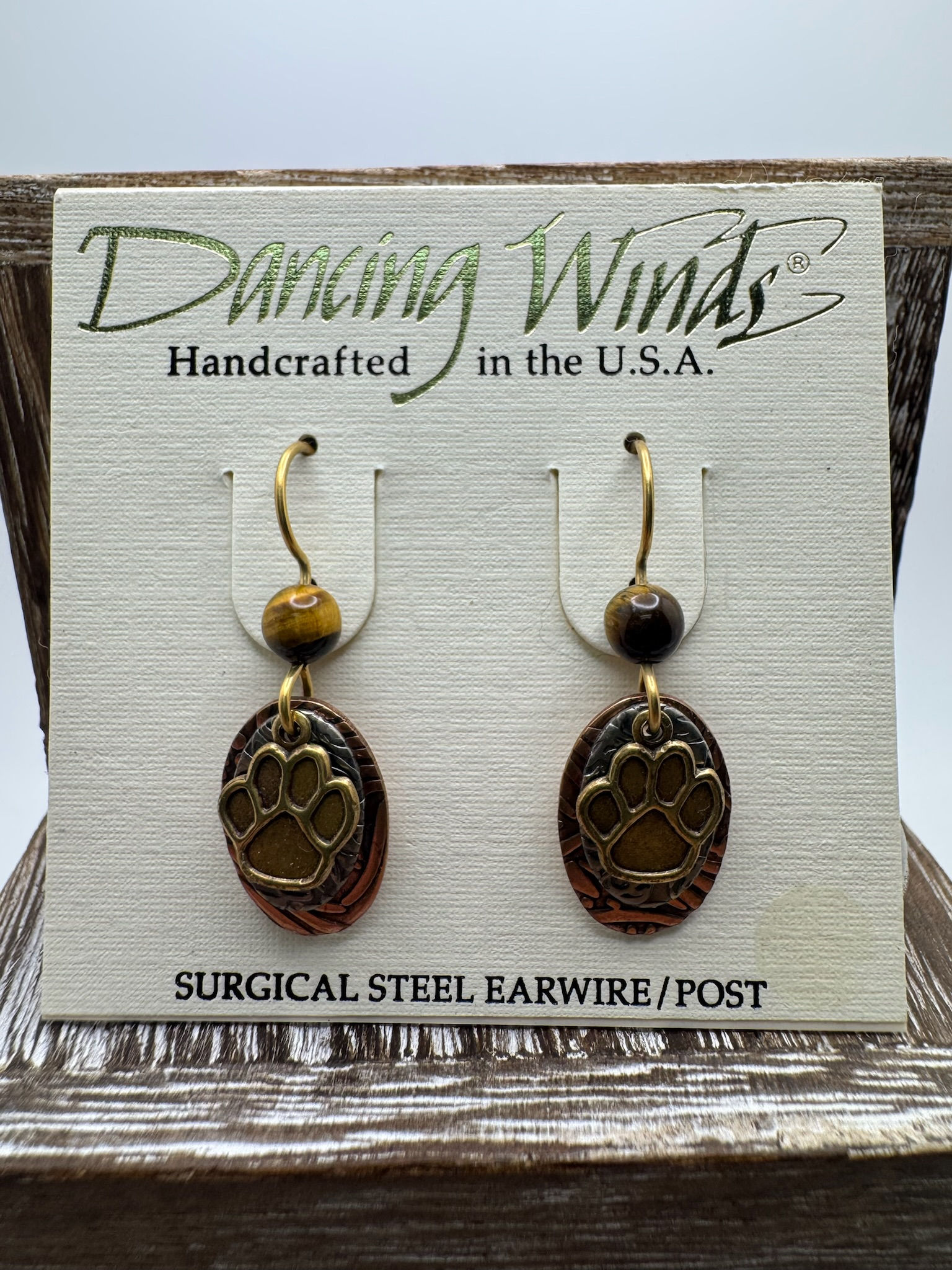 Tiger Eye Pet Friend Earrings