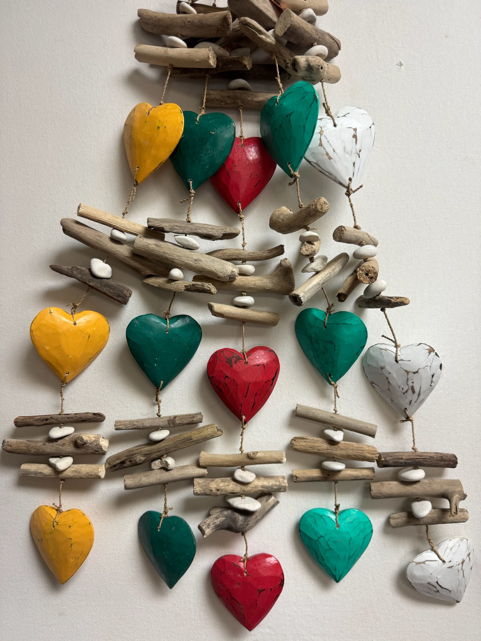 Bali Hand Carved Wooden Hearts