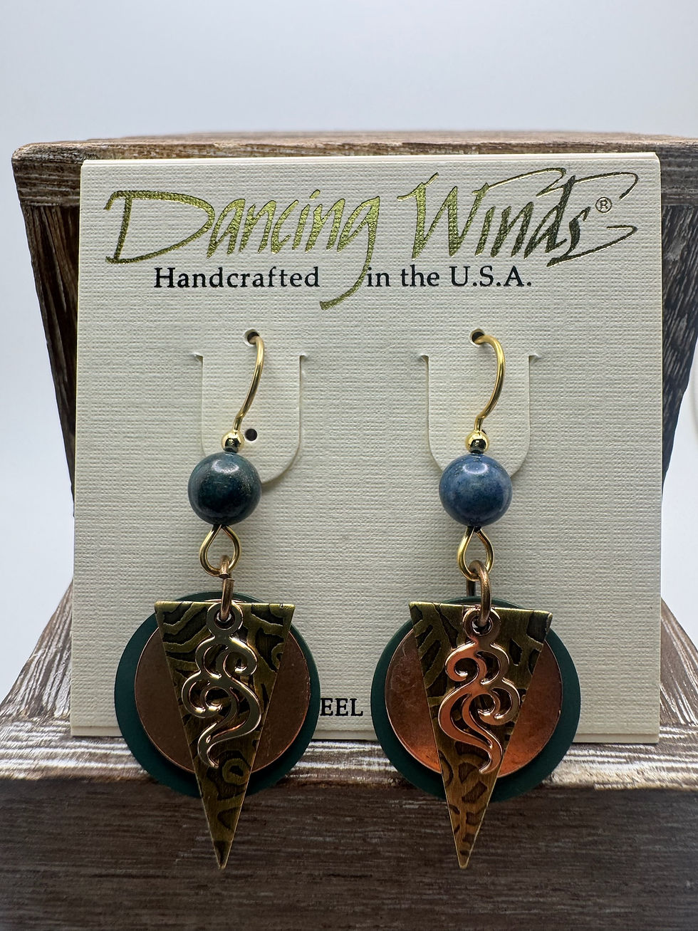 Copper Layered with Blue Bead