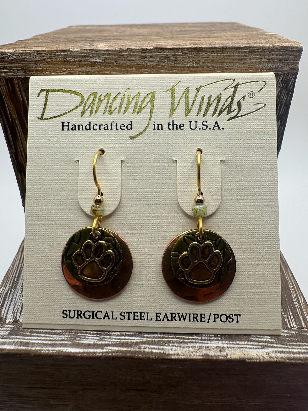 Pet Paw Layered with Gold & Copper