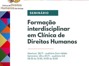 Clínica de Direitos Humanos será foco de Seminário