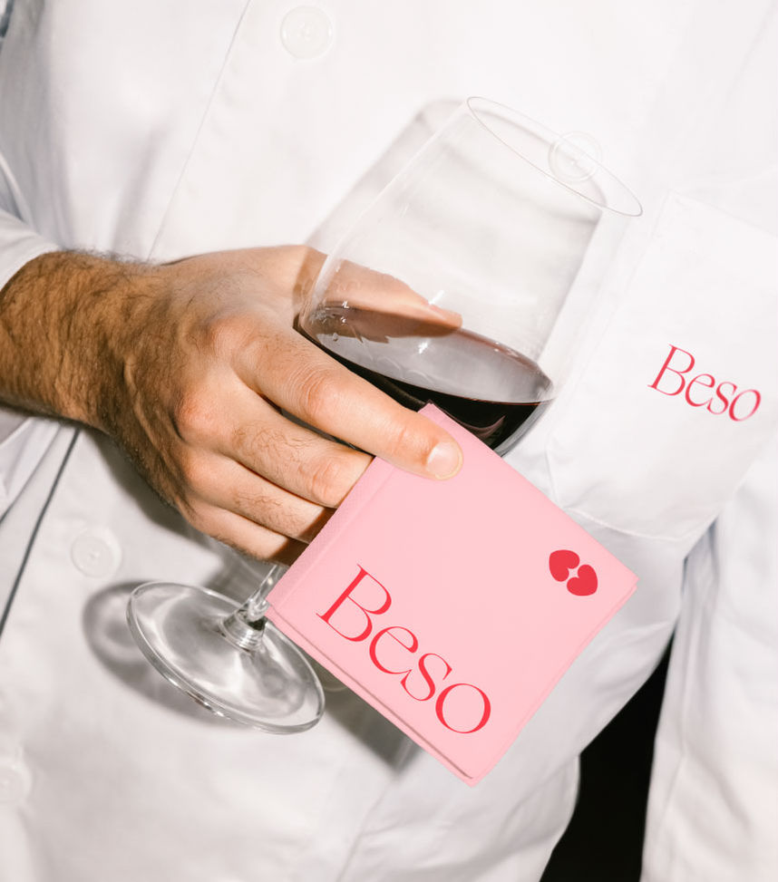 Beso by Patria Naming + identity for INK’s Spanish dining concept.