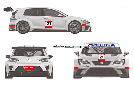 Livrea auto loghi sponsor