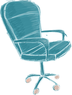 chaise bureau dessin avec fond