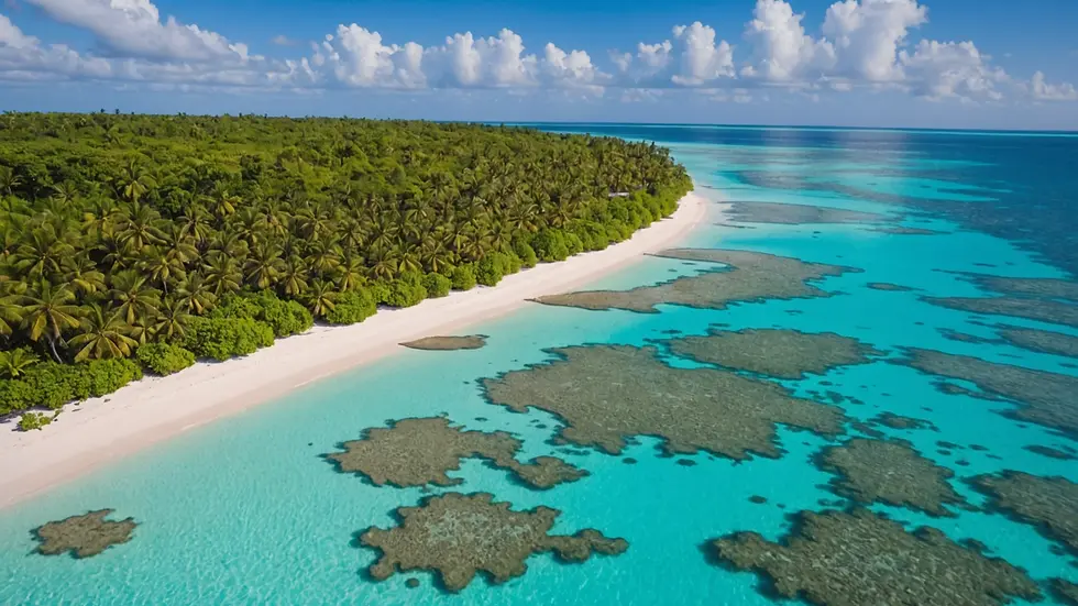 Vibrant coral reefs surrounding Desroches Island, a hidden paradise