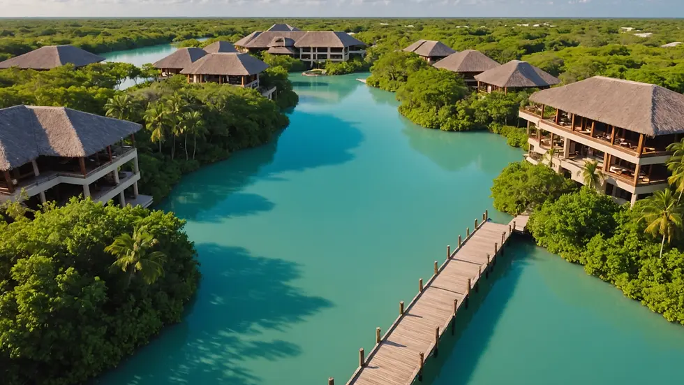 Close-up view of Rosewood Mayakoba's lagoon