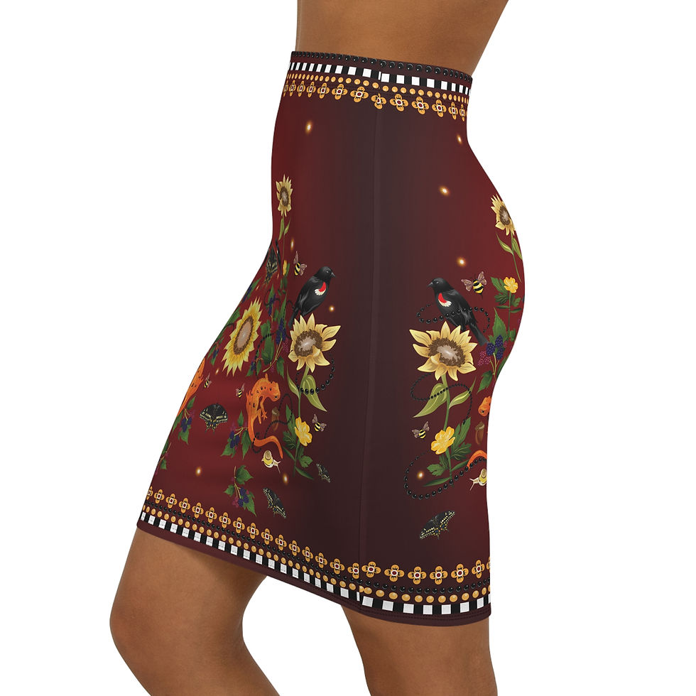 Thumbnail: Sunshine Daydream Forest Critter Dazzle Skirt