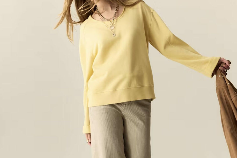 Pure Cotton Scoop Neck Sweatshirt M&S