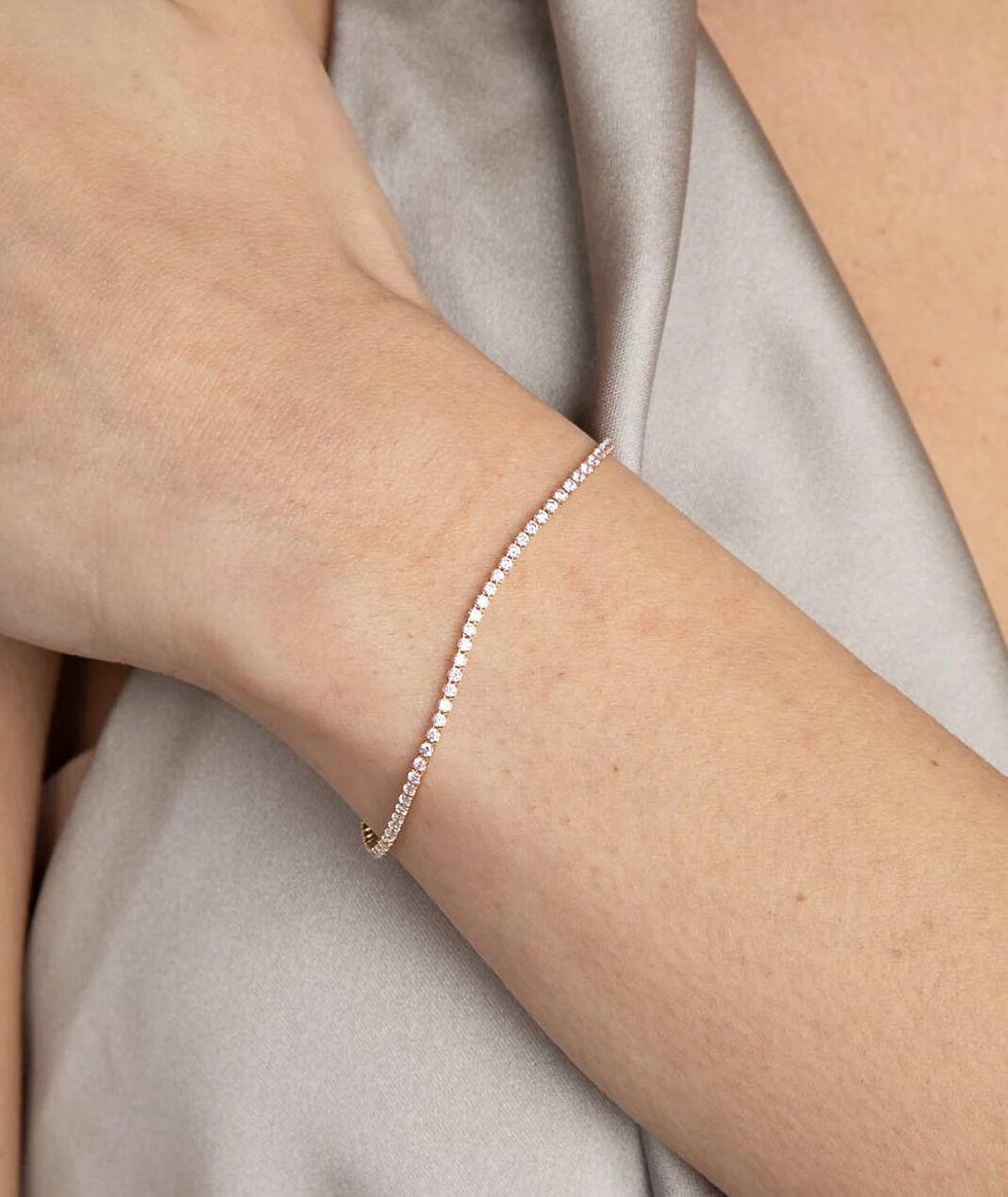 Tennis Chain Bracelet in Gold