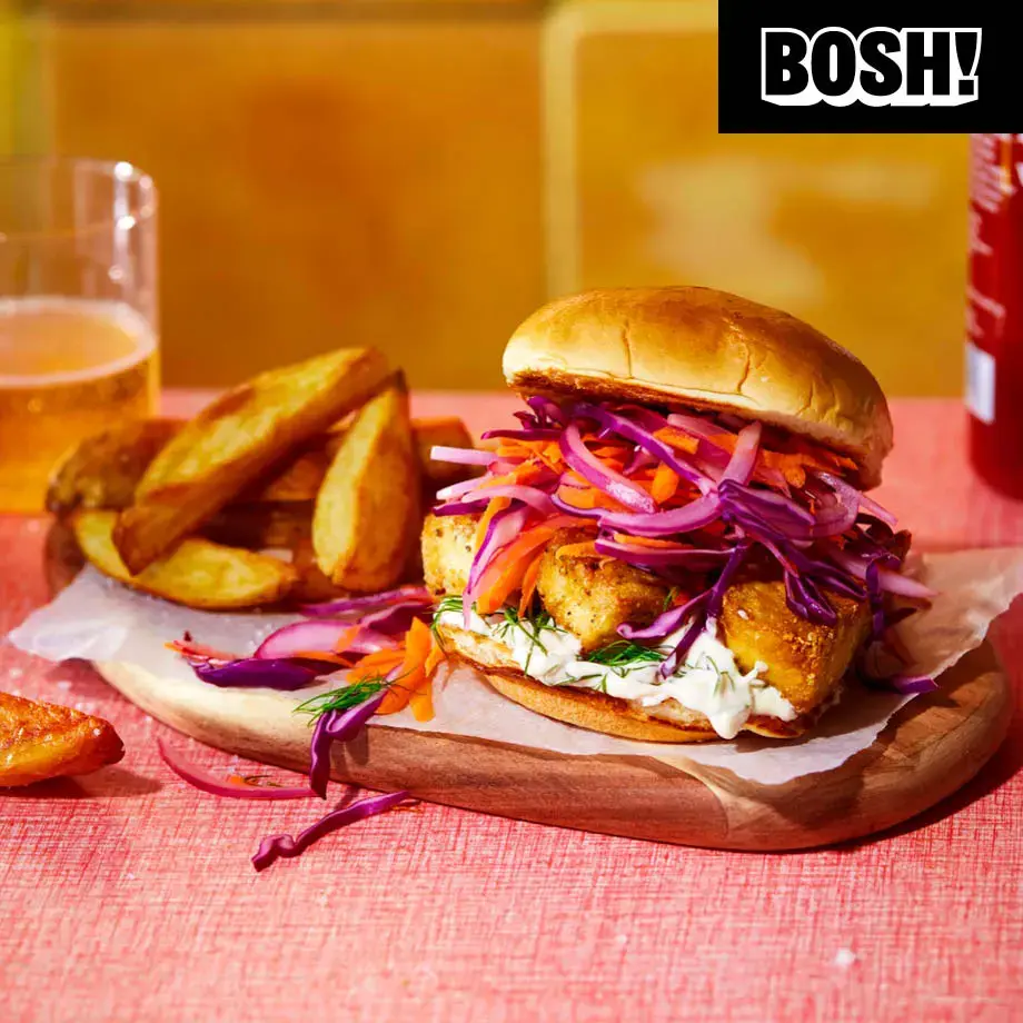 Grubby cripsy tofu burger