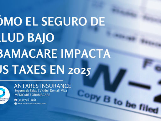 Formulario de impuestos W-2 con el texto "Tus taxes en 2025" y el logo de Antares Insurance en la parte superior.