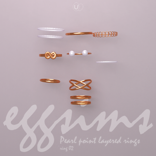 Pearl point layered rings (ring 02)