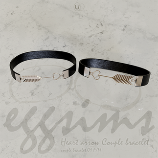 Heart arrow Couple bracelet