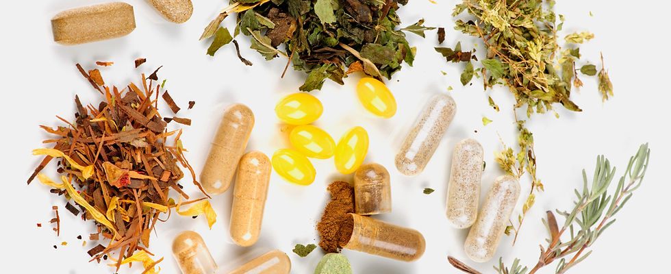 Kräuter und Nahrungsergänzungsmittel