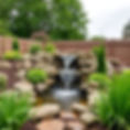 waterfall water feature in the back yard.jpg