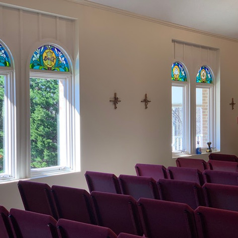New stained glass windows