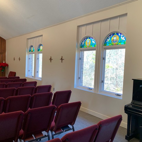New stained glass windows