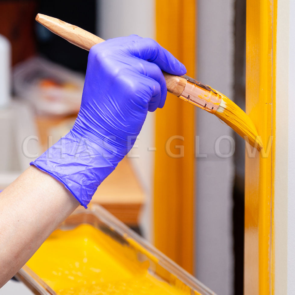 縮圖：專為檢驗需求設計，NBR無粉檢驗手套使用優質NBR材質，無粉、無刺激，適合實驗室及電子科技產業。提供良好手感與靈活性，確保高效工作。可應用於油漆粉刷、泥作等行業。