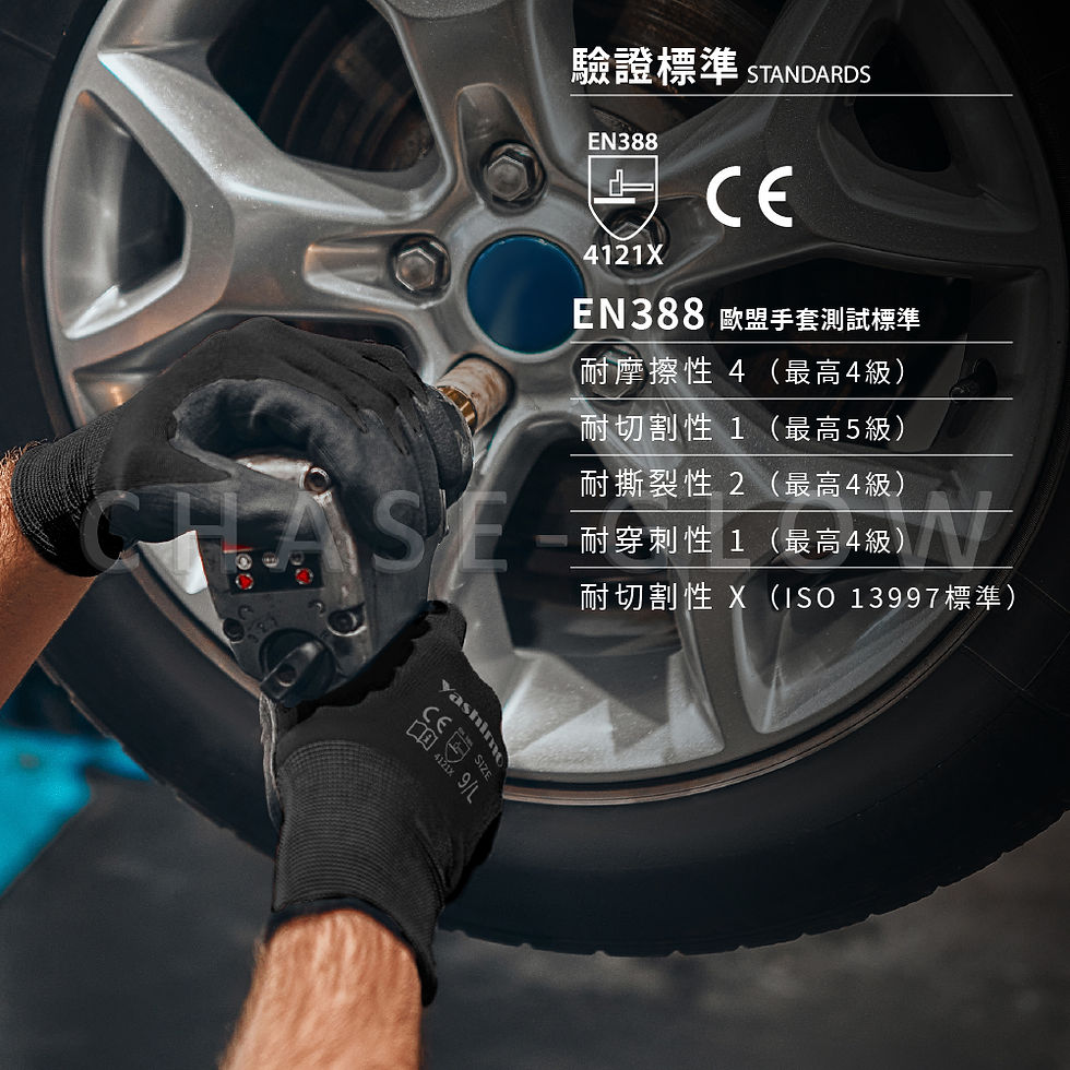 Thumbnail: 多用途工業手套採用NBR發泡工藝提供透氣、耐油、耐磨性能。穿戴舒適操作靈活，適用於機械製造、汽車維修等多種工業場景。符合歐盟EN388標準。