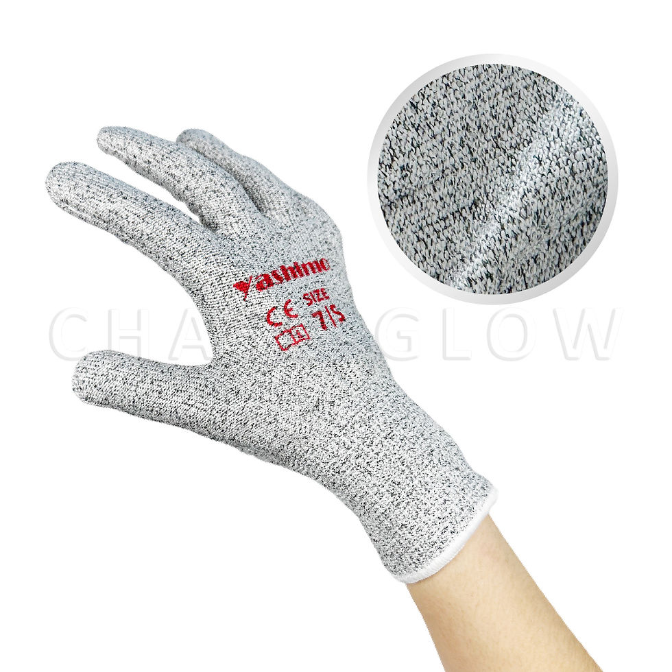 Thumbnail: 防割手套使用高強度HPPE防切割纖維材質，耐磨防割極盾防護手套提供卓越的防割性能。適用於農漁加工、建築施工及園藝工程等行業，保障雙手安全，提升工作效率。防切割手套、5級防割、工業防護手套、金屬加工手套、建築施工手套