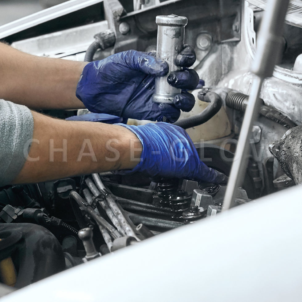 縮圖：專為檢驗需求設計，NBR無粉檢驗手套使用優質NBR材質，無粉、無刺激，適合實驗室及電子科技產業。提供良好手感與靈活性，確保高效工作。可應用於汽車維修、機械維修等行業。