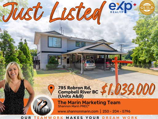 New Listing! Investment Opprtunity: 795 Robron Rd, Campbell River BC (Units A&B)