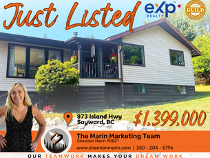 New Listing! House For Sale: 973 Island Hwy Sayward, BC