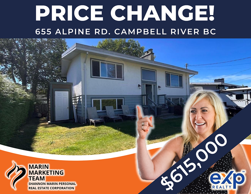 New Price! - 655 Alpine Rd. Campbell River, BC