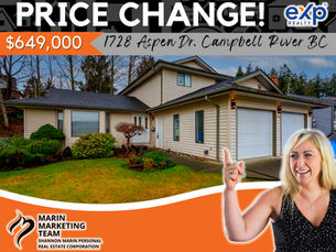 Price Change! House For Sale: 1728 Aspen Dr. Campbell River, BC