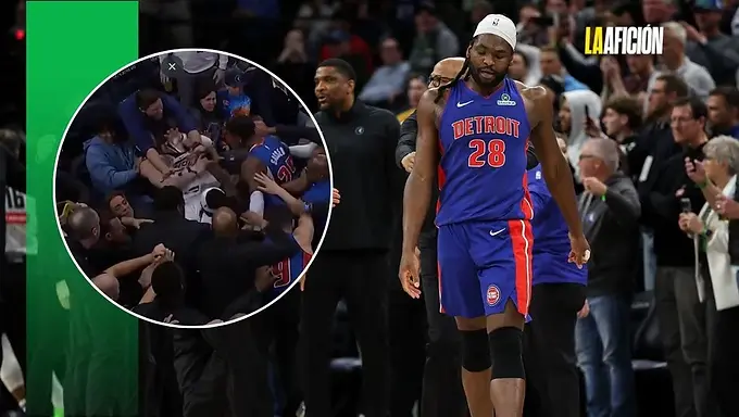 Siete expulsados por una pelea en el juego Pistons vs Timberwolves de la NBA |