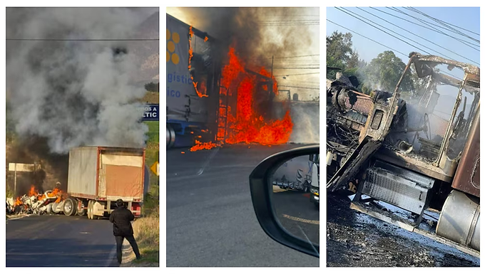 Bloqueos en Michoacán, Tamaulipas, Guanajuato, Colima, Nayarit, Aguascalientes y más estados