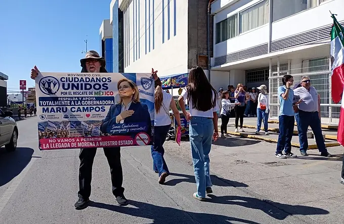 Simpatizantes de Maru Campos piden apoyo de Trump ante posible juicio político